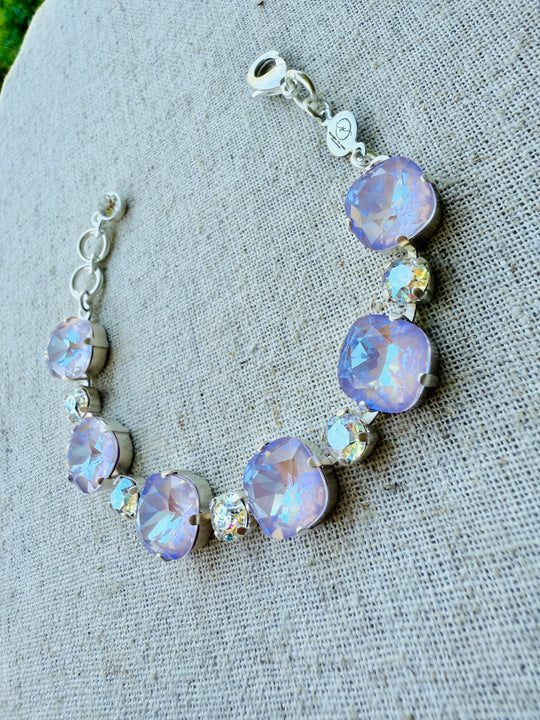 Gina Lilac Crystal Tennis Bracelet