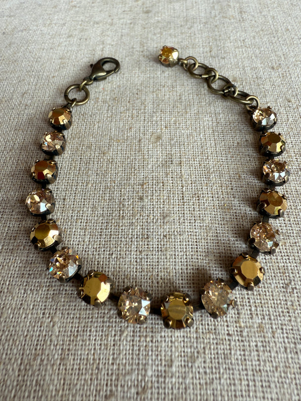 Marissa Bronze Crystal Tennis Bracelet