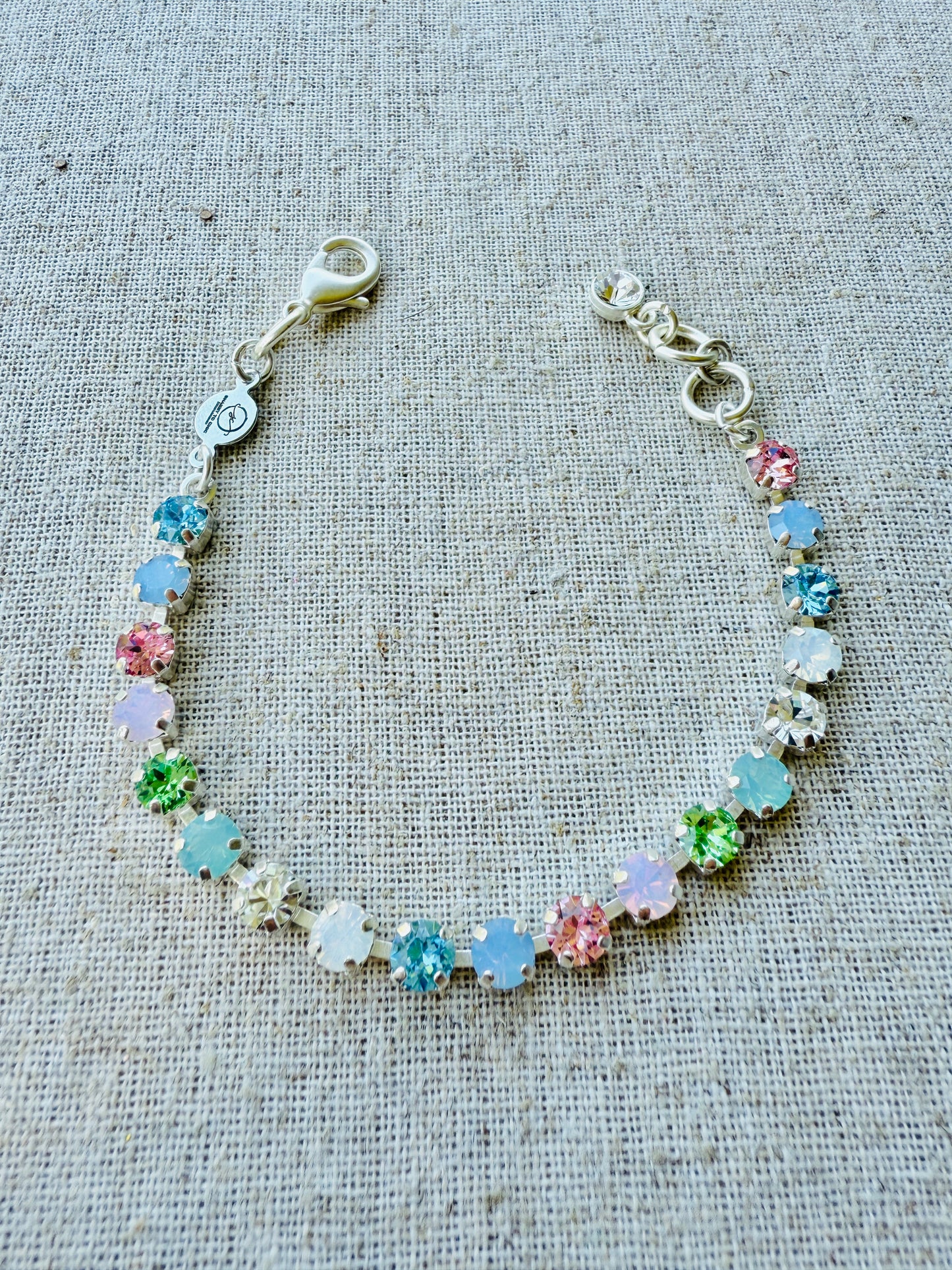Jelly Bean Petite Crystal Tennis Bracelet