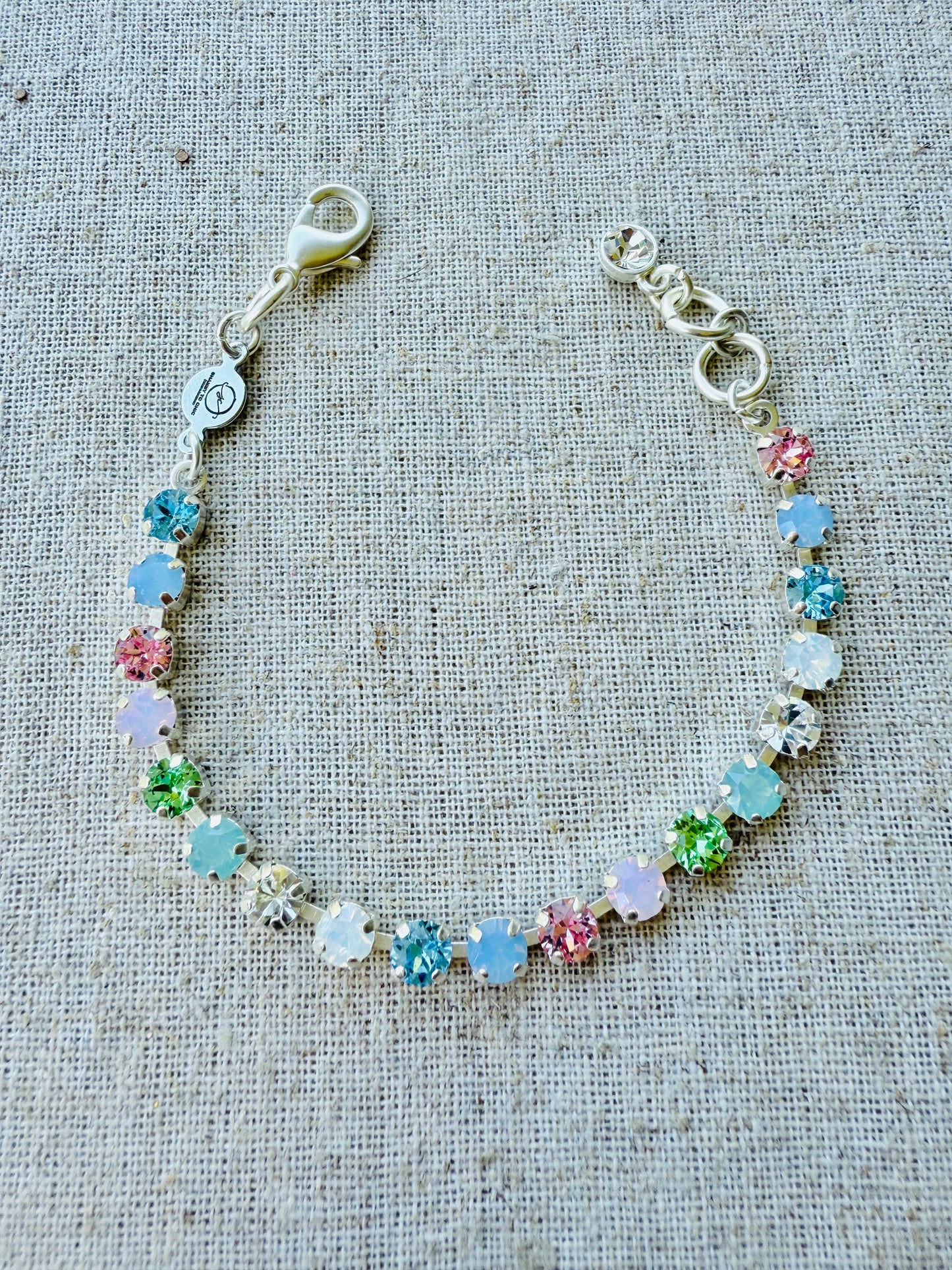 Jelly Bean Petite Crystal Tennis Bracelet
