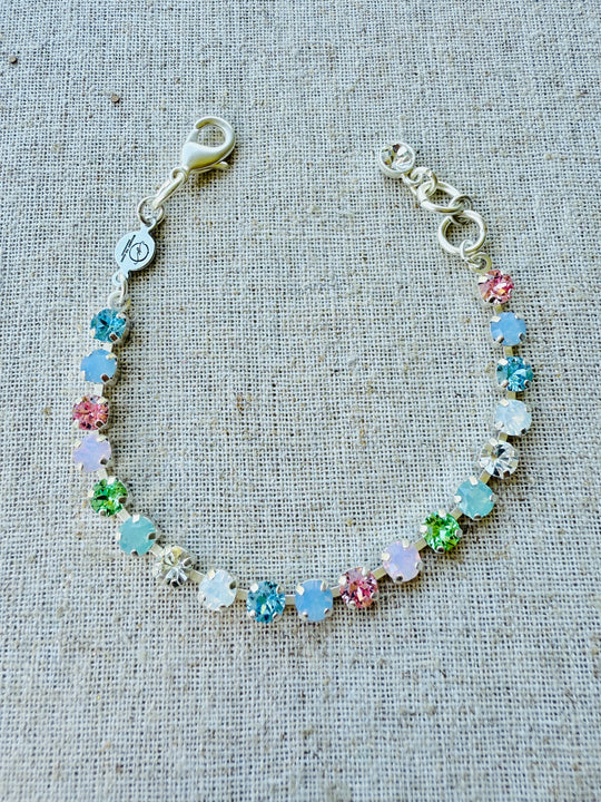 Jelly Bean Petite Crystal Tennis Bracelet