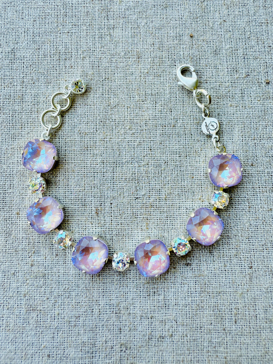 Gina Lilac Crystal Tennis Bracelet