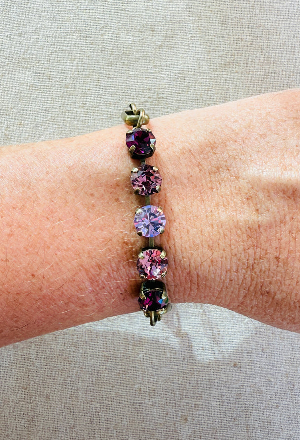 Plum • Crystal Link Bracelet