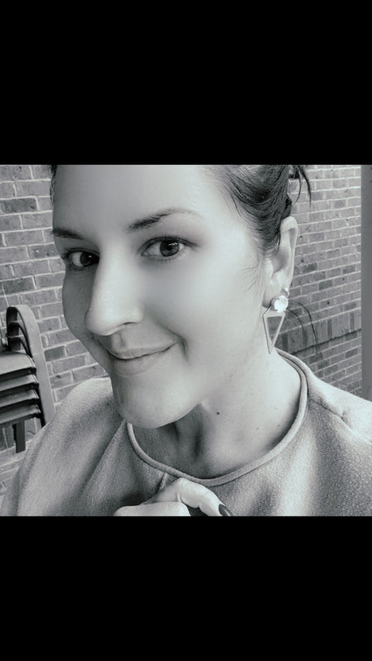 Kayla Gold Pyramid Geometric Crystal Stud Earrings - Shabby To Chic Jewelry