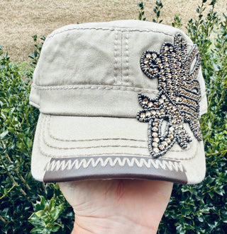 Allison Crystal Bling Baseball Fashion Cap - Shabby To Chic Jewelry