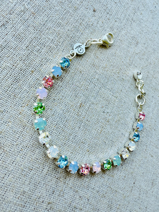 Jelly Bean Petite Crystal Tennis Bracelet