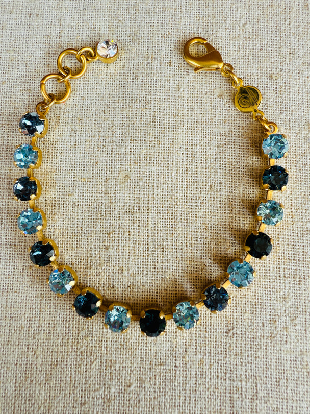 Nora Navy Blue Crystal Tennis Bracelet