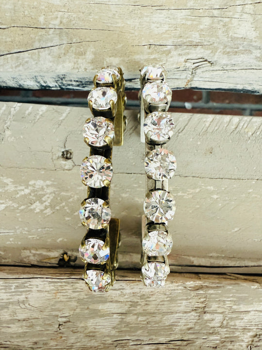 Hailey Cuff Crystal Bracelet - Shabby To Chic Jewelry