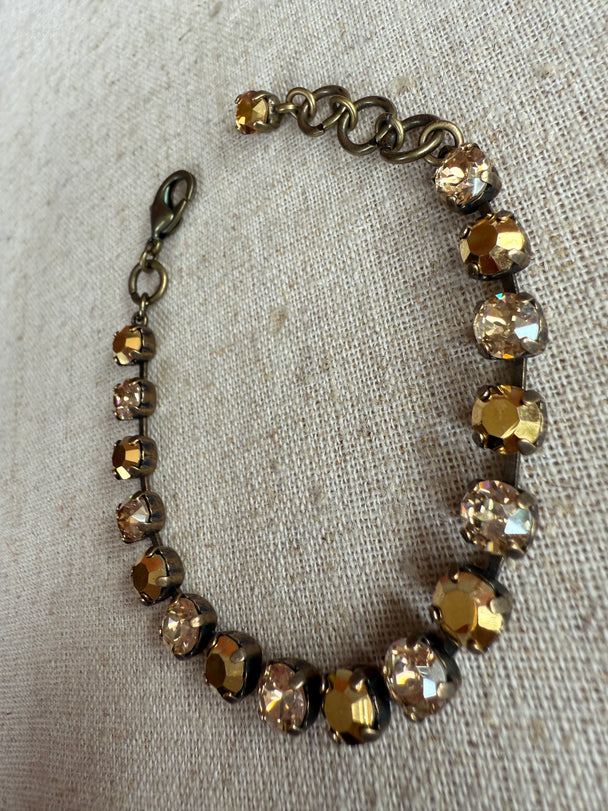 Marissa Bronze Crystal Tennis Bracelet