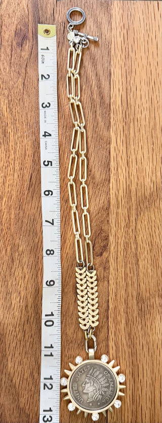 Gretchen Indian Pendant Crystal Necklace - Shabby To Chic Jewelry