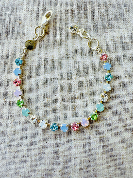 Jelly Bean Petite Crystal Tennis Bracelet
