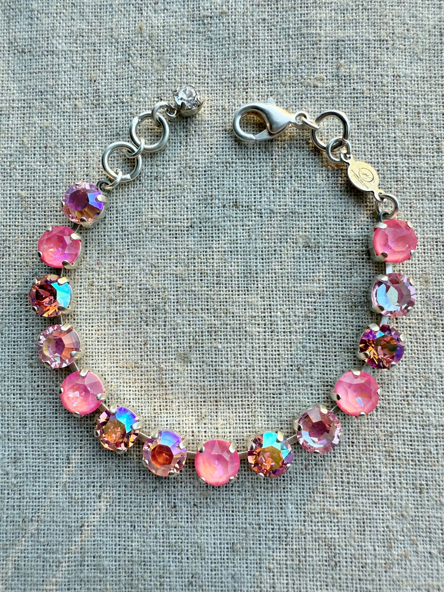 Alexa Pink Crystal Bracelet - Shabby To Chic Jewelry