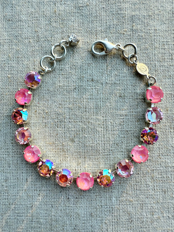 Alexa Pink Crystal Bracelet - Shabby To Chic Jewelry