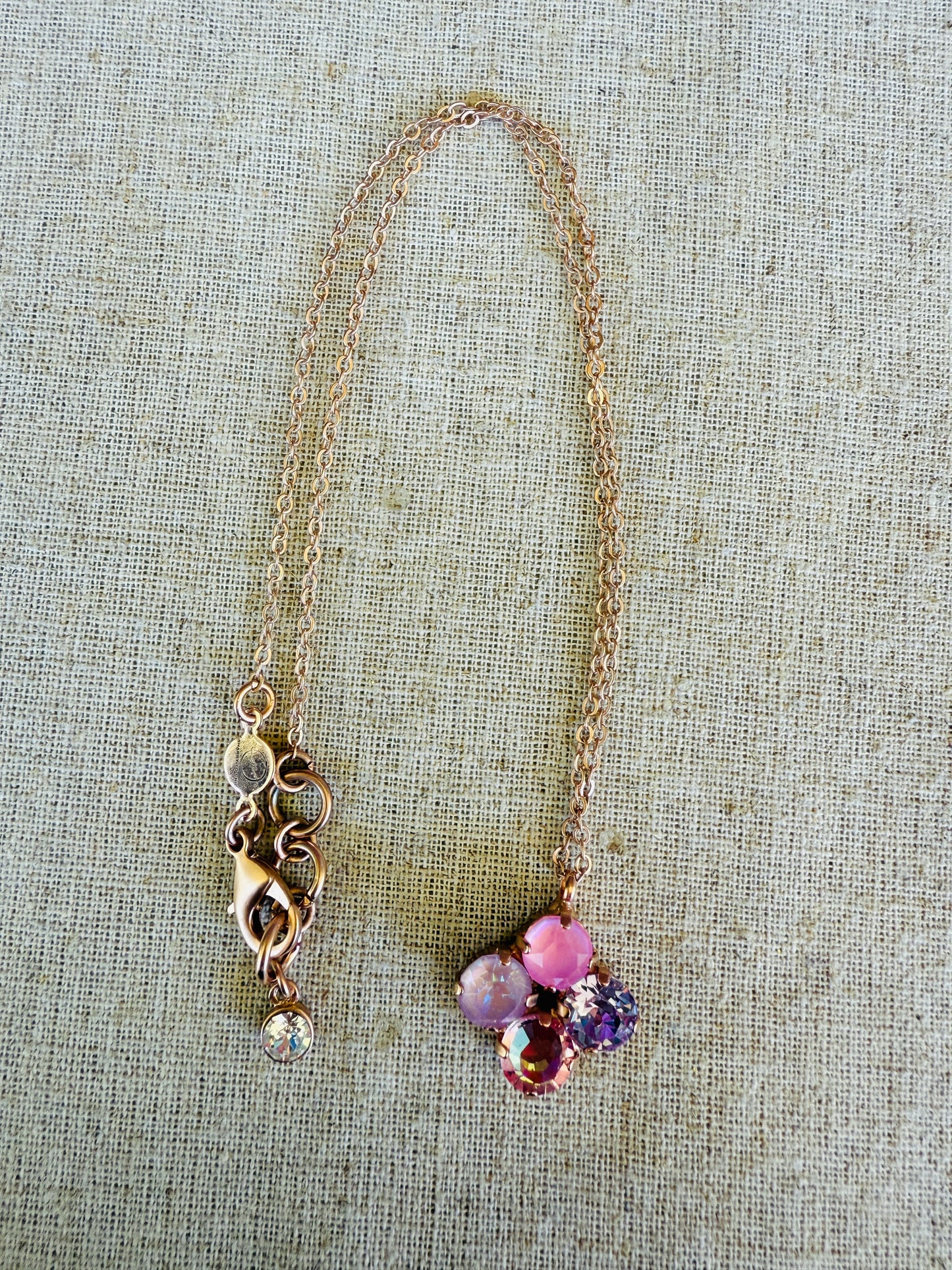 Melissa Clover Crystal Pendant Necklace
