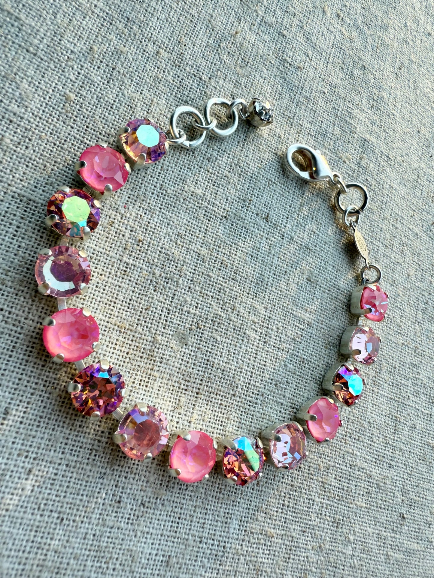 Alexa Pink Crystal Bracelet - Shabby To Chic Jewelry