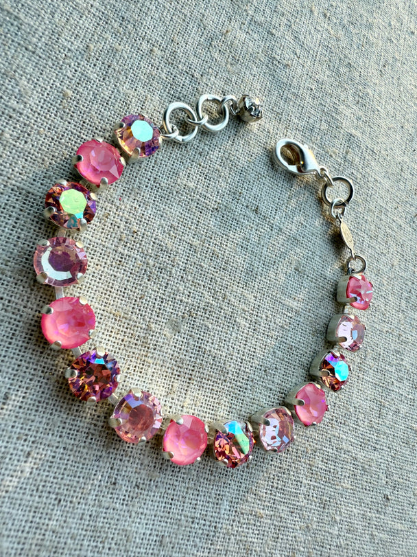 Alexa Pink Crystal Bracelet - Shabby To Chic Jewelry