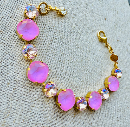 Petunia Crystal Tennis Bracelet