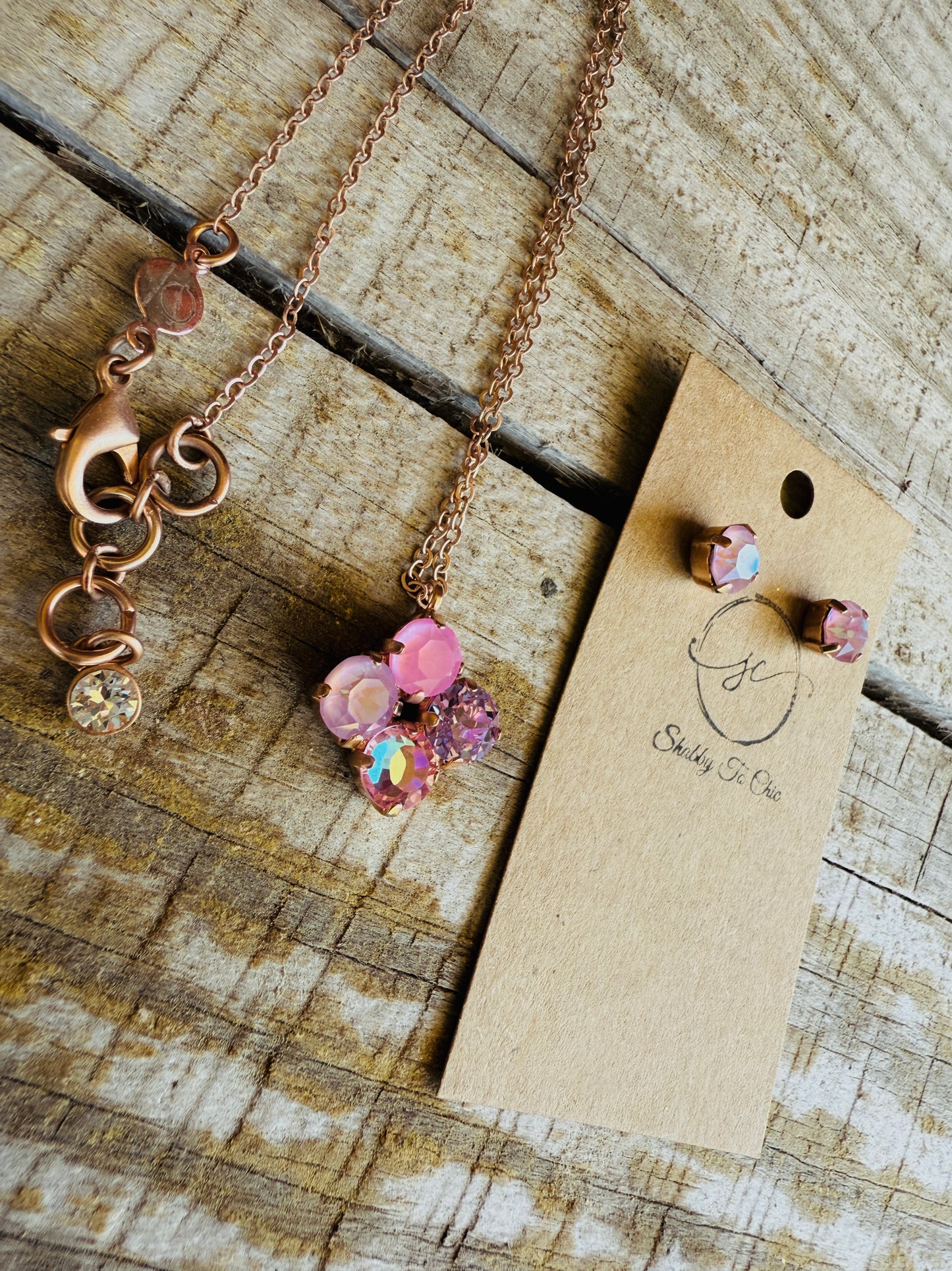 Melissa Clover Crystal Pendant Necklace