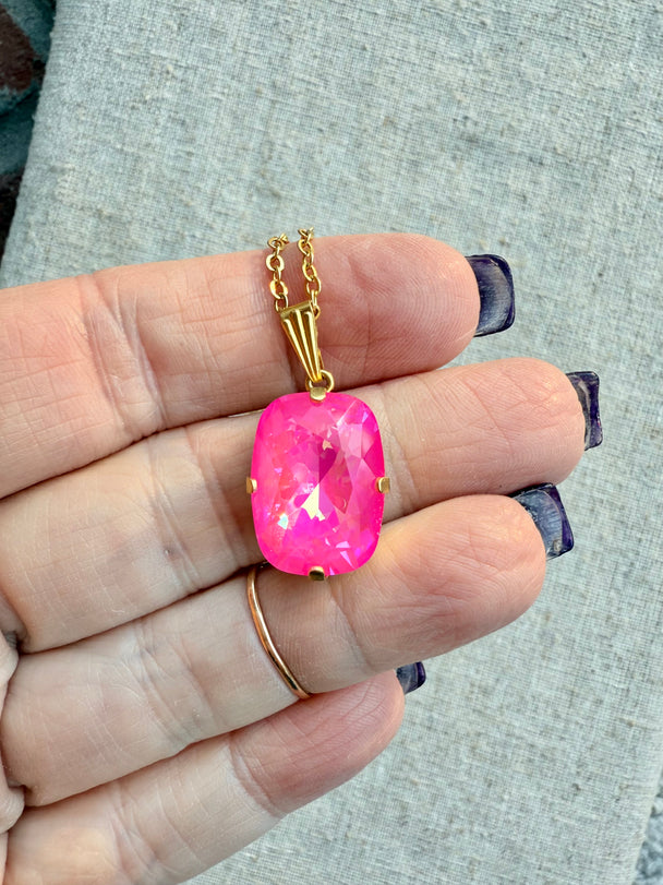 Valerie Crystal Pendant Necklace - Shabby To Chic Jewelry