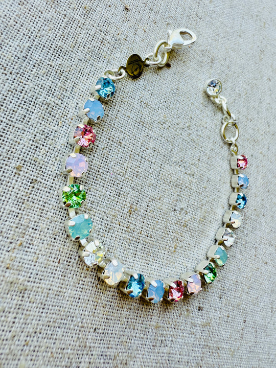 Jelly Bean Petite Crystal Tennis Bracelet