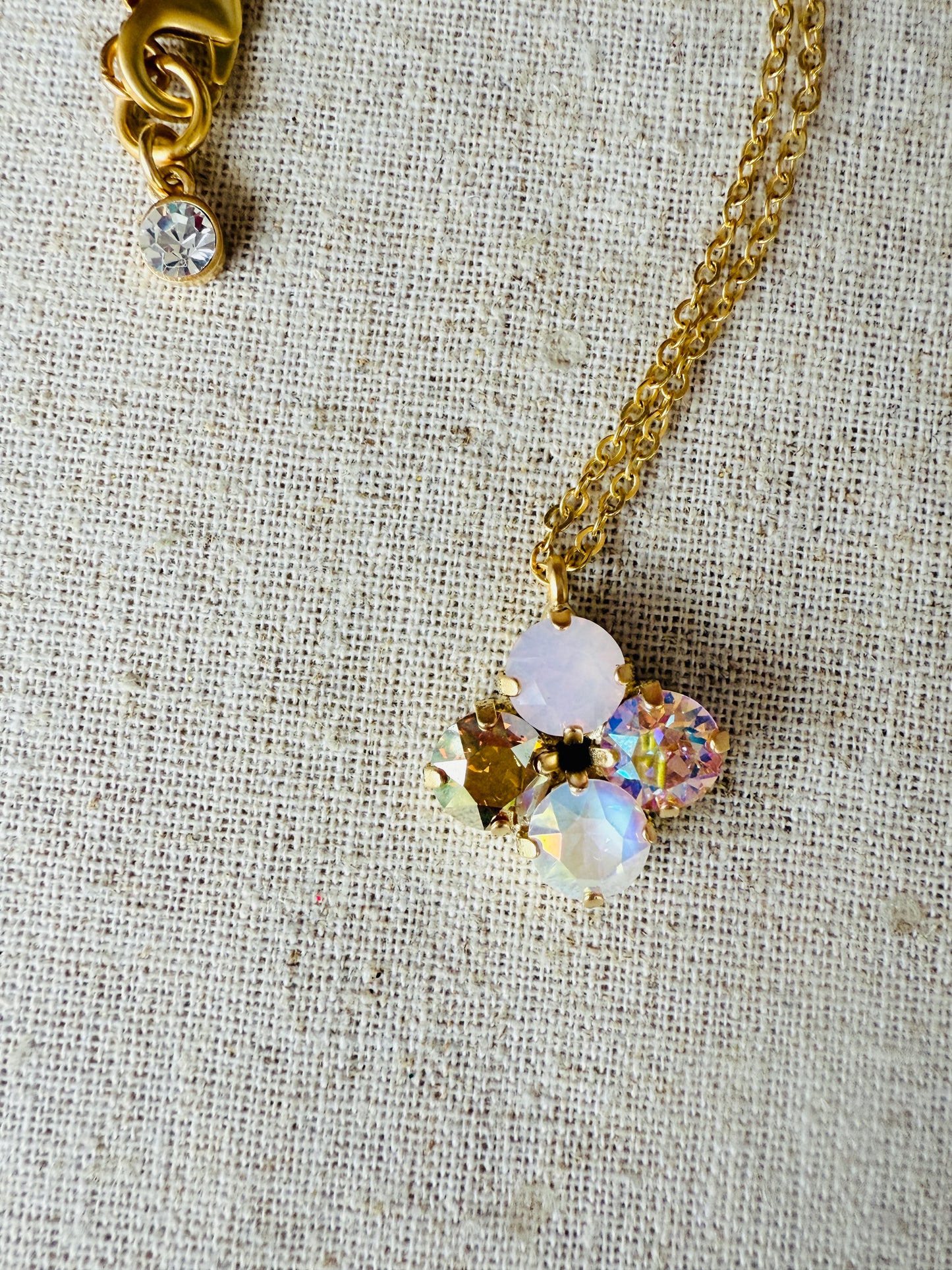 Carmen Clover Crystal Pendant Necklace - Shabby To Chic Jewelry