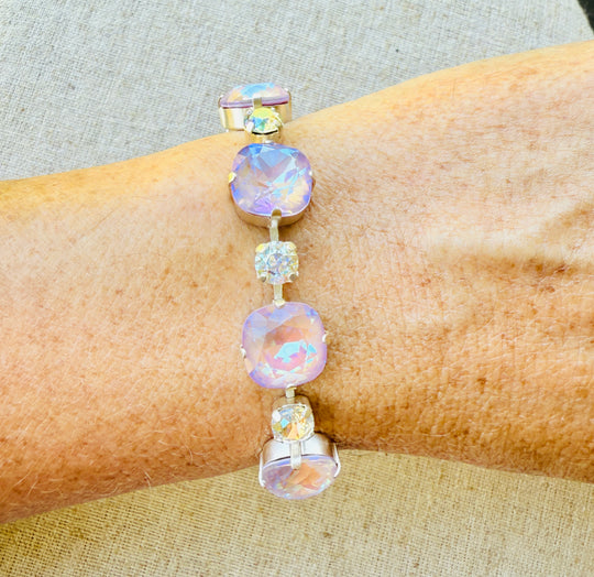 Gina Lilac Crystal Tennis Bracelet