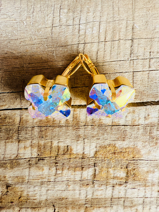 Claire Greek Cross Crystal Earrings