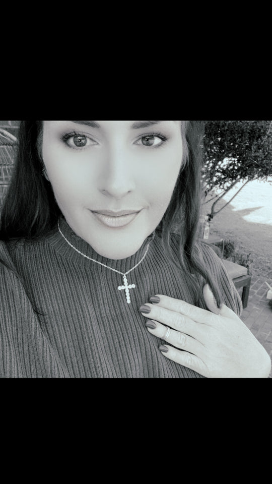 Susie Crystal Cross Pendant Necklace - Shabby To Chic Jewelry
