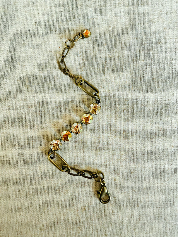 Harvest Gold • Crystal Link Bracelet