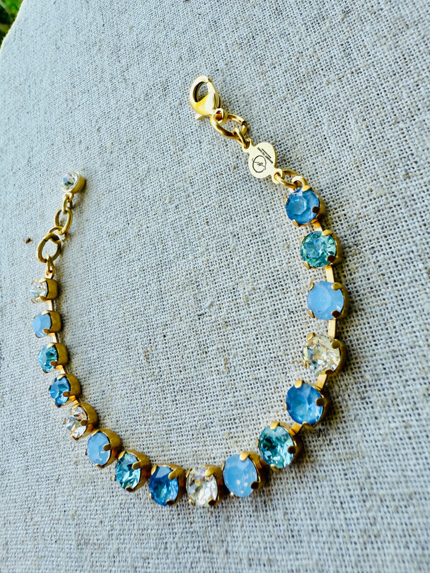 Cornflower Crystal Tennis Bracelet