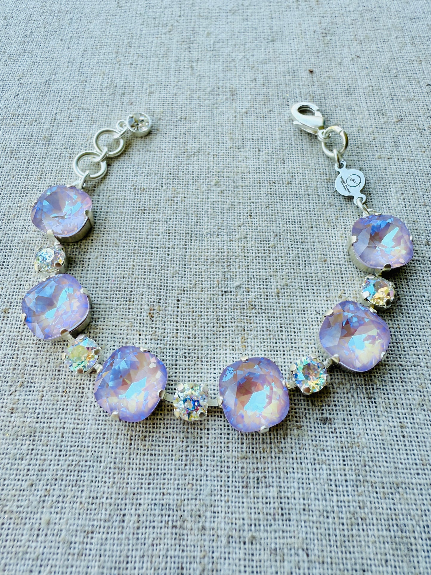 Gina Lilac Crystal Tennis Bracelet
