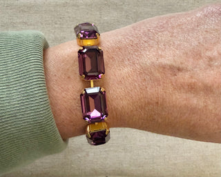 Elizabeth Octagon Cut Crystal Bracelet - Shabby To Chic Jewelry