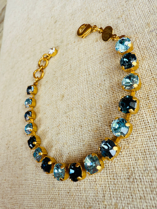 Nora Navy Blue Crystal Tennis Bracelet