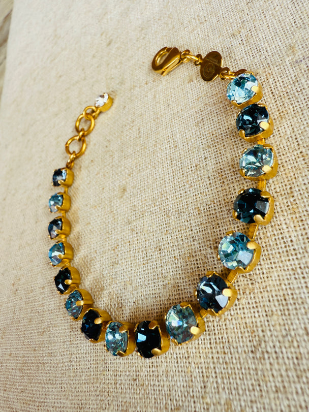 Nora Navy Blue Crystal Tennis Bracelet