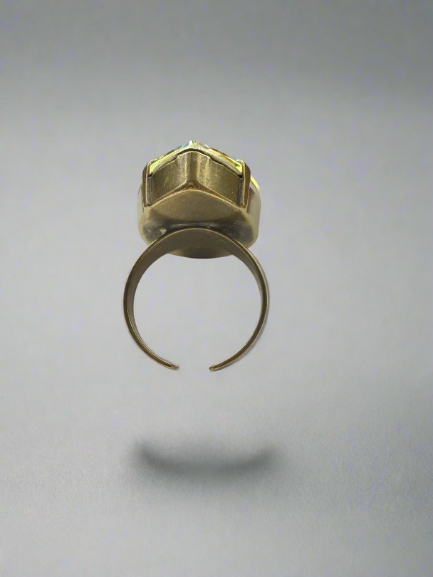 Destiny Pear Crystal Cocktail Ring