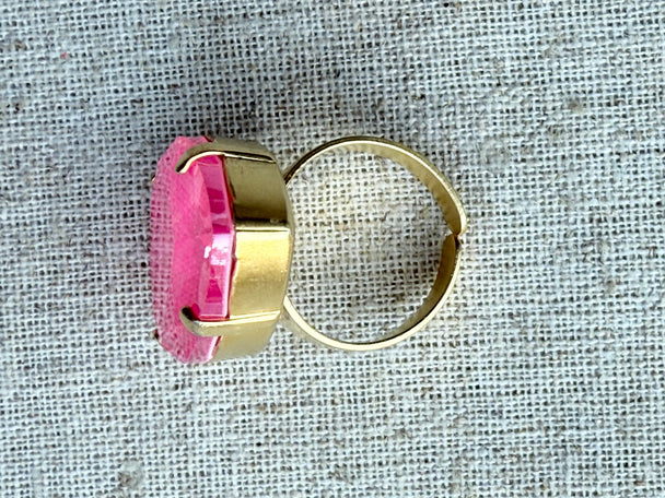 Jill  Pear Crystal Cocktail Ring