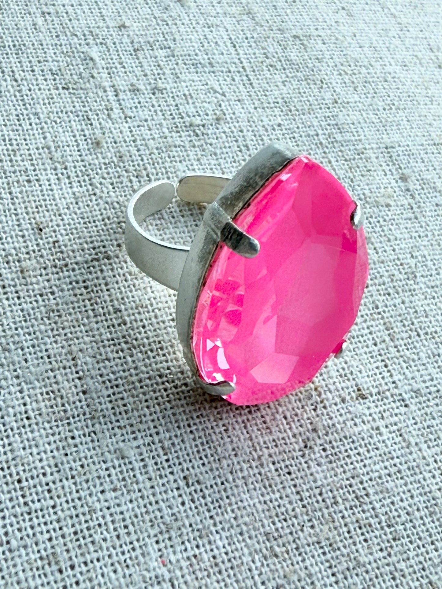 Jill Pear Crystal Cocktail Ring