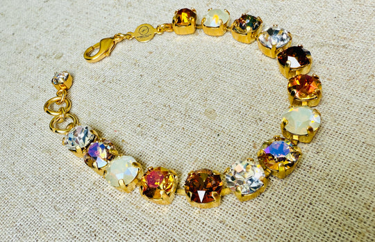 Auburn Crystal Tennis Bracelet