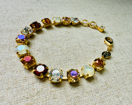 Auburn Crystal Tennis Bracelet