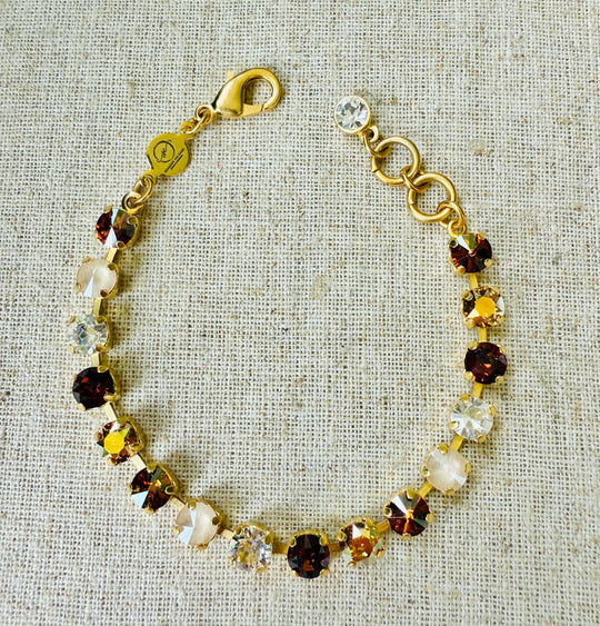 Toffee Crystal Tennis Bracelet