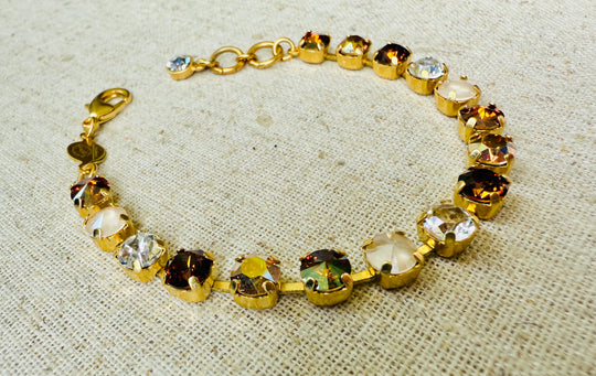 Toffee Crystal Tennis Bracelet