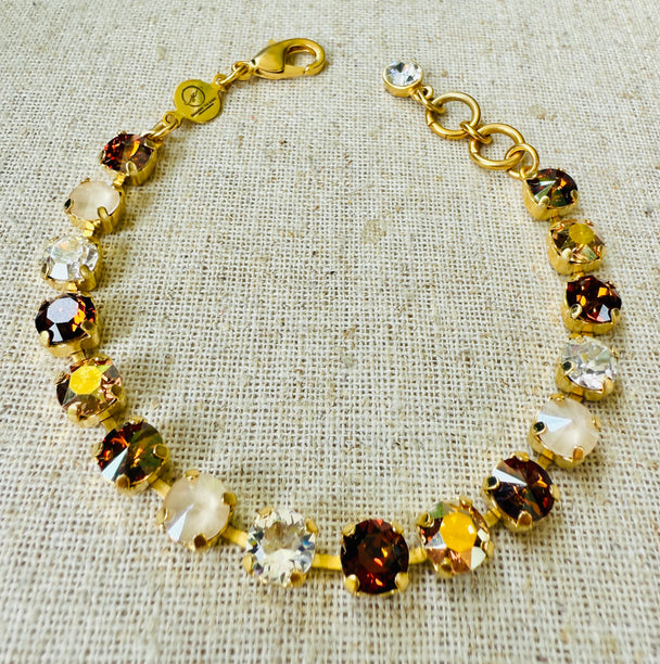 Toffee Crystal Tennis Bracelet