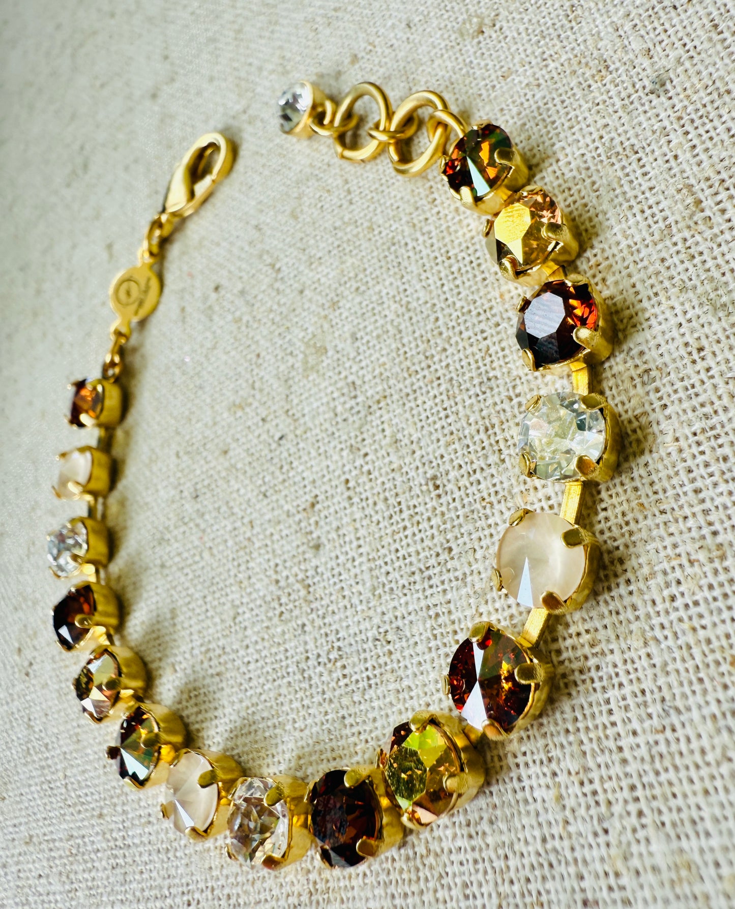 Toffee Crystal Tennis Bracelet