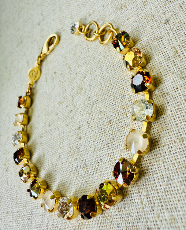 Toffee Crystal Tennis Bracelet