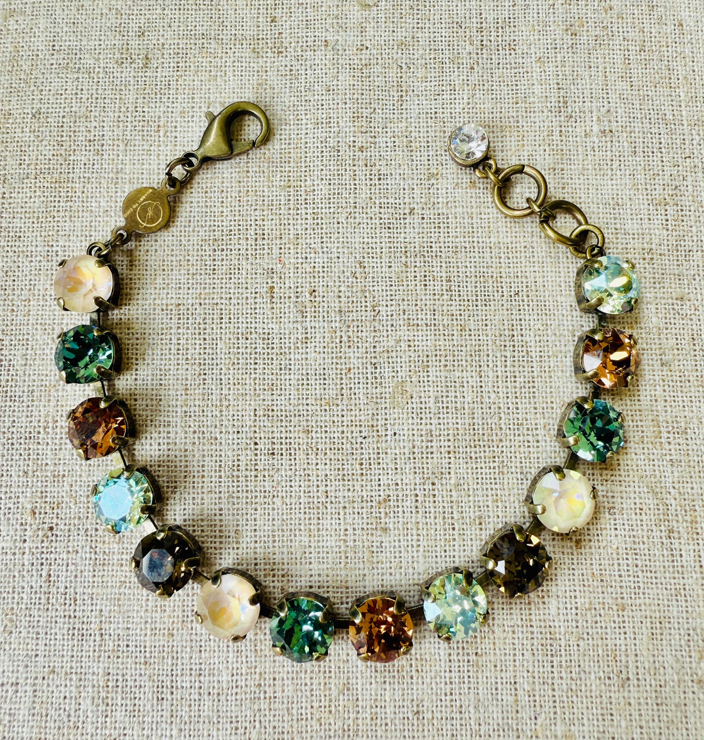 Slate Crystal Tennis Bracelet