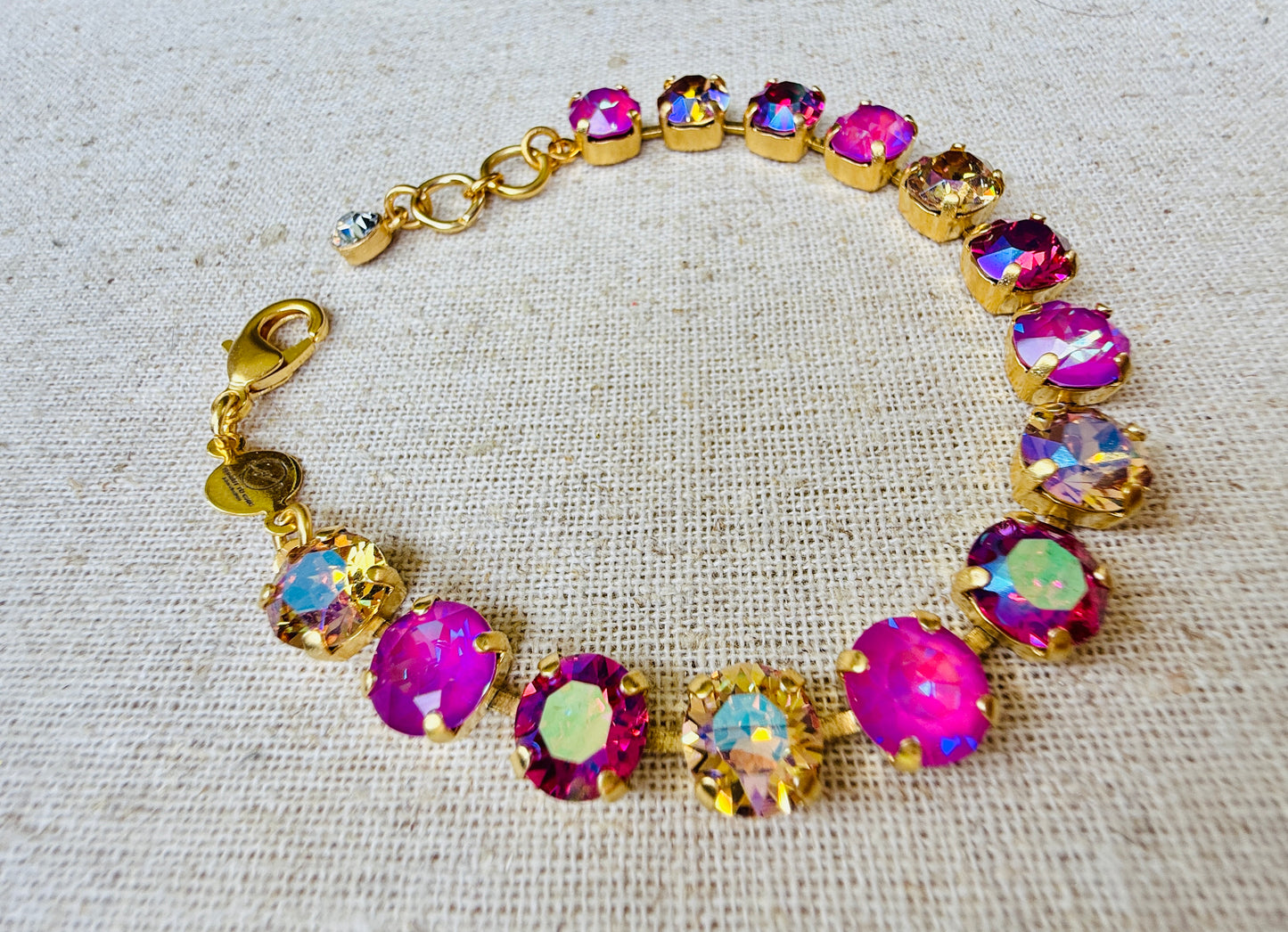 Raspberry Crystal Tennis Bracelet