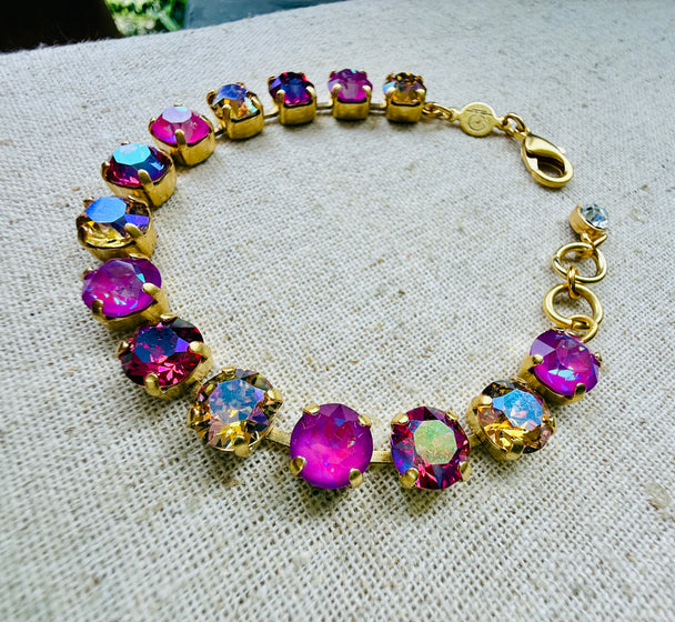 Raspberry Crystal Tennis Bracelet