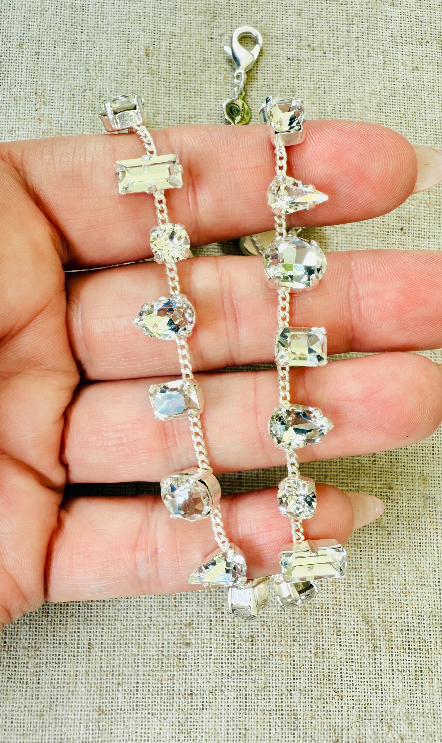 Ashley Mixed Settings Necklace and Bracelet Set
