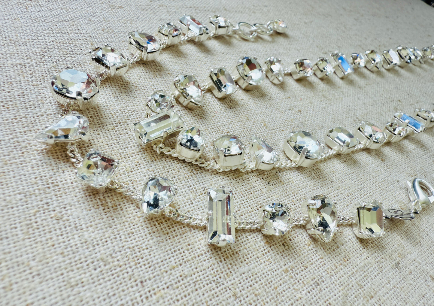 Ashley Mixed Settings Necklace and Bracelet Set
