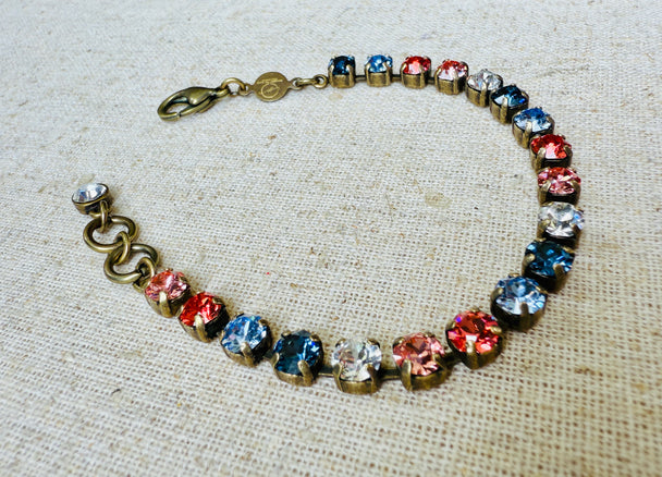 Dusty Crystal Tennis Bracelet